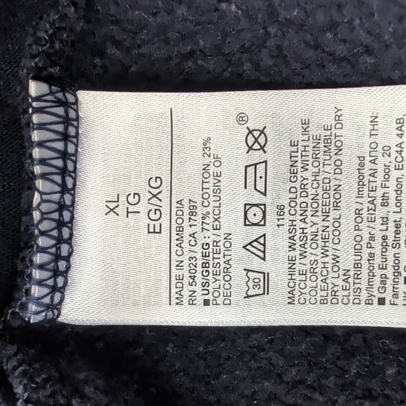 Gap Fleece Logo Joggers XL Blue Pockets - Picture 5 of 15